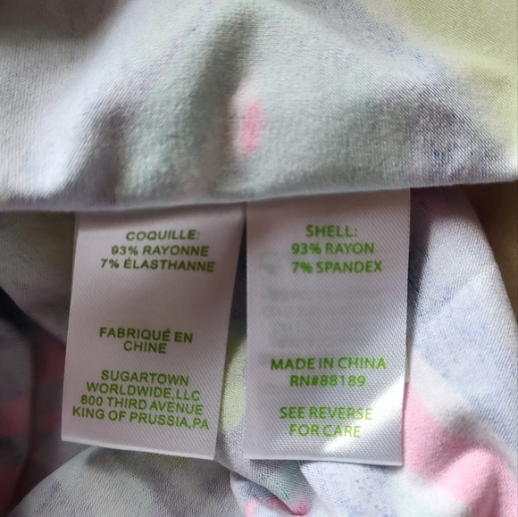 Lilly Pulitzer Lowe Dress Coastal Retreat Blue Pink Yellow White Short Mini S - Picture 15 of 16